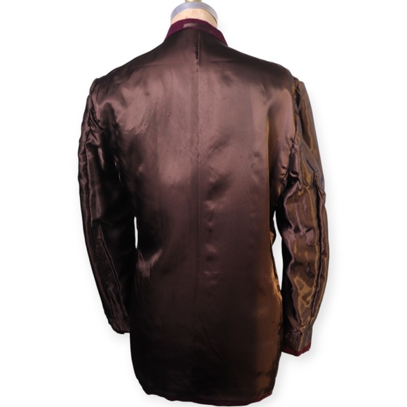 Vintage Mens Bespoke Handwoven Donegal Tweed Purple Wool Jacket - Picture 10 of 15